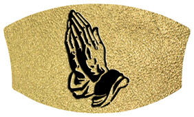 DNSWILL 516 BK SH GD Black Praying Hands Shimmer Gold 